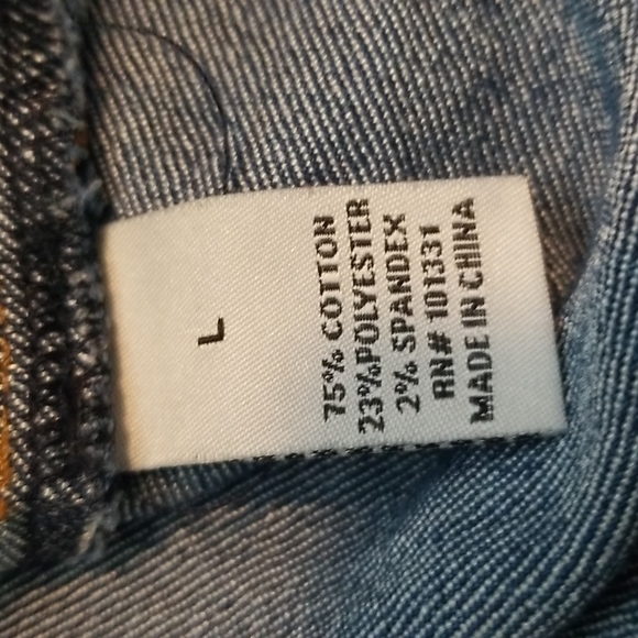 Refuge Denim Mini Skirt Large Zip Front - Picture 5 of 6